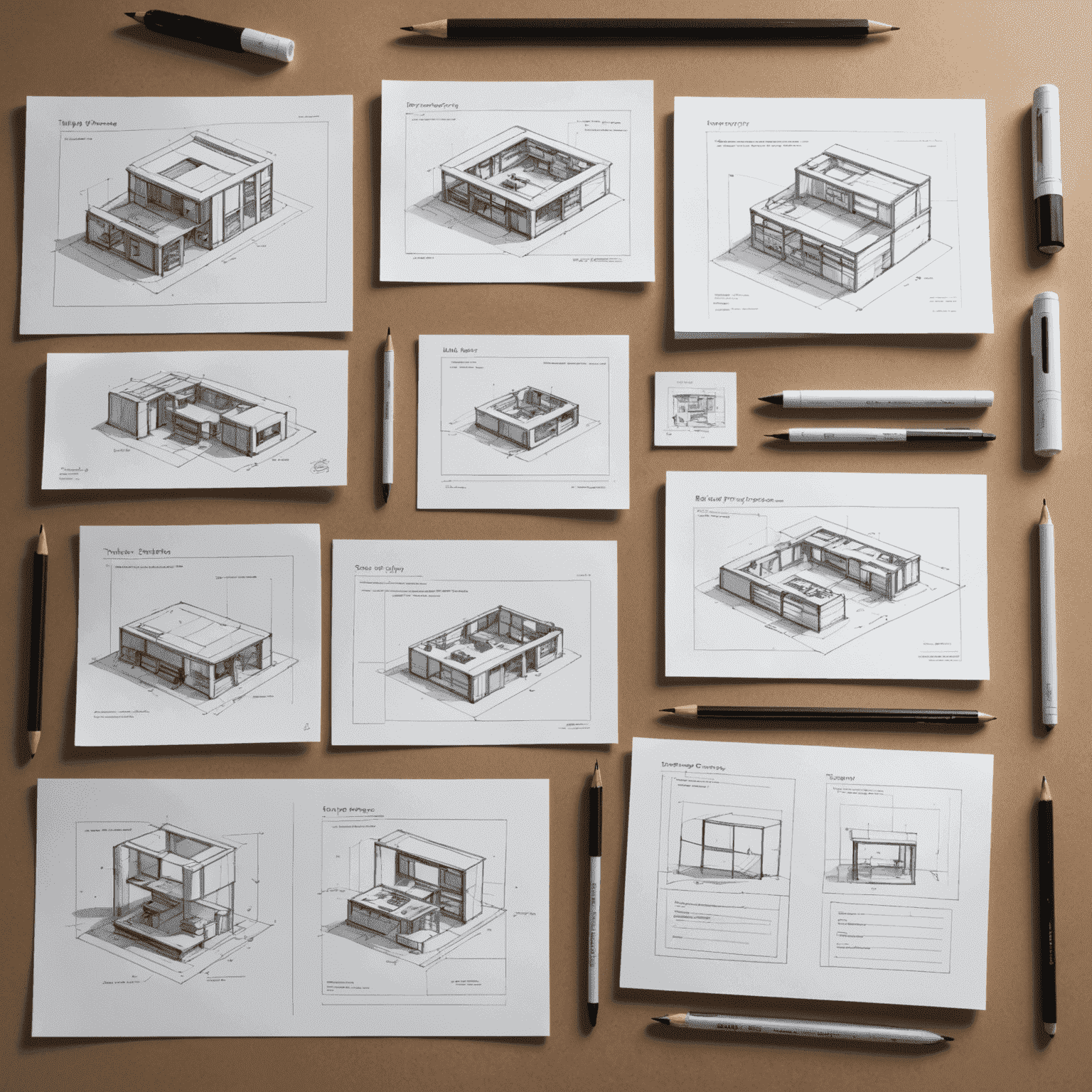 Imagen que muestra diferentes etapas de prototipado, desde bocetos en papel hasta wireframes digitales y prototipos interactivos de alta fidelidad.